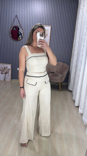Conjunto pantalona linho