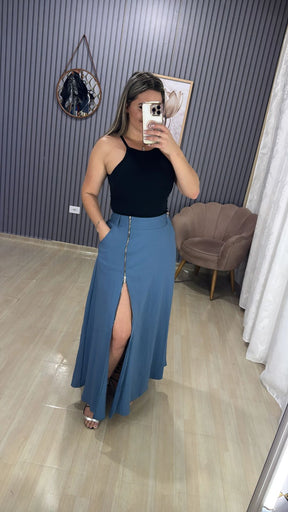 Saia longa zíper Bia
